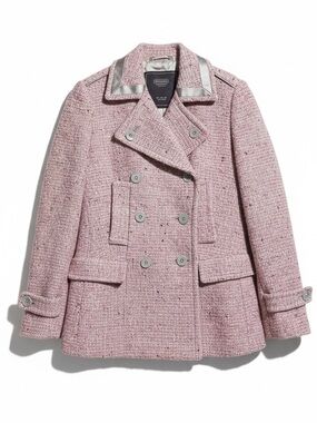 Coach Pink Tweed Peacoat – Size 2